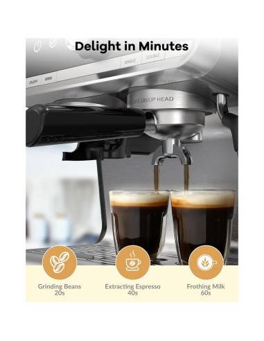 Máquina de Espresso Takywep 20 Bar Semi-Automática 2.8L