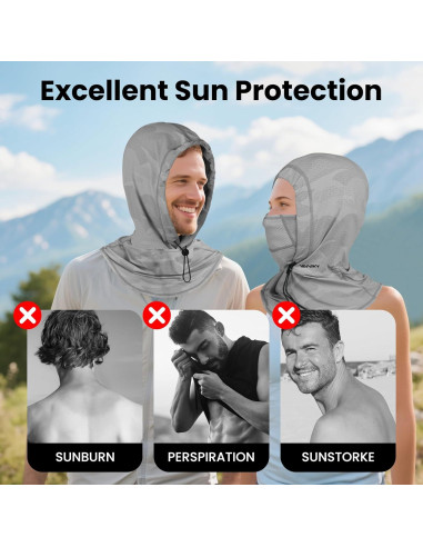 Mascarilla Balaclava Refrigerante YANIKY Gris Claro Transpirable