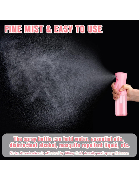Botella de Spray Continua Leaflai 200ml Rosa para Cabello y Jardinería Botella de Spray Continua Leaflai 200ml Rosa para Cabello y Jardinería