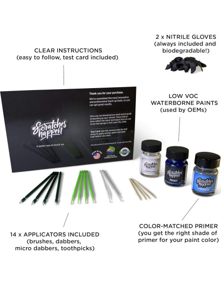 Kit de pintura de retoque ScratchesHappen Mulberry Metallic 45ml Kit de pintura de retoque ScratchesHappen Mulberry Metallic 45ml