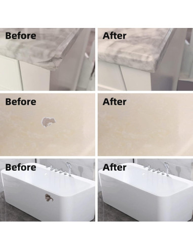 Kit de Reparación de Azulejos y Granito Globalcom - 4 Geles de Color