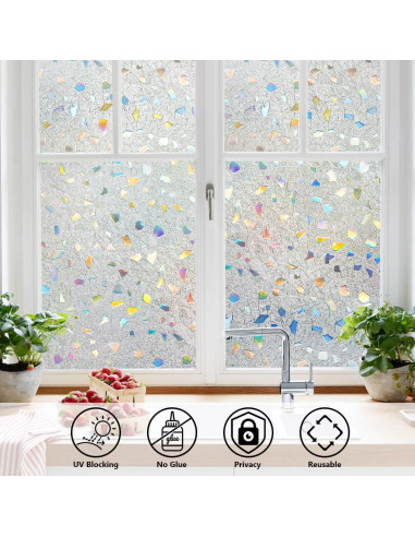 Película de Privacidad NINETREX 44.5x200 cm Vinilo 3D Grava