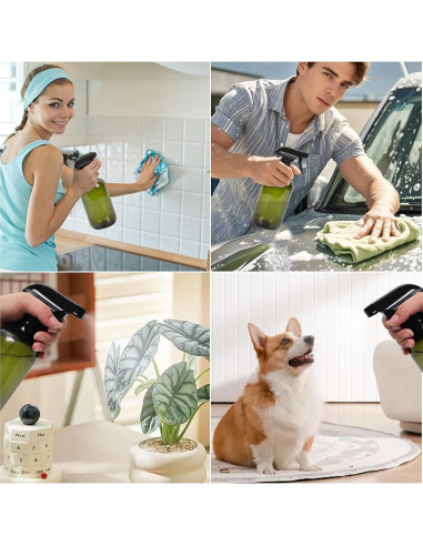 Botellas de Spray de Limpieza Calvalor 500 ml Verde - 2 Unidades