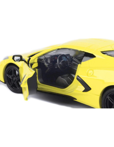 Coche Diecast 1/24 Motor Max Corvette C8 Stingray Amarillo 2020
