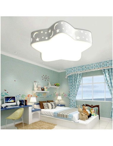 Luz de Techo LED LAKIQ Estrella 40 cm Blanca para Niños