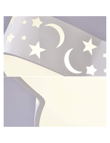 Luz de Techo LED LAKIQ Estrella 40 cm Blanca para Niños Luz de Techo LED LAKIQ Estrella 40 cm Blanca para Niños