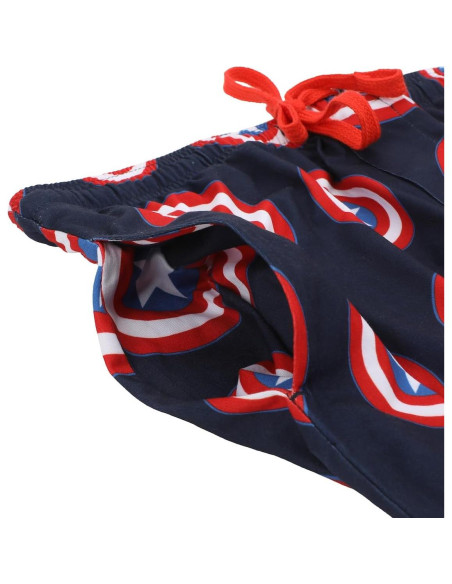 Pantalones de dormir hombres Capitán América azul marino M Pantalones de dormir hombres Capitán América azul marino M