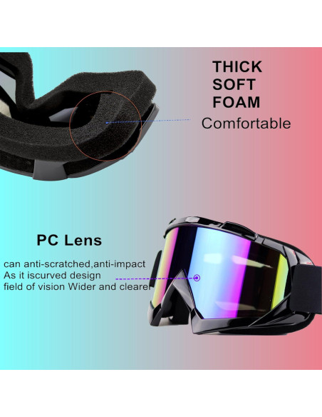 Gafas de esquí LJDJ con cubre cara para invierno unisex Gafas de esquí LJDJ con cubre cara para invierno unisex