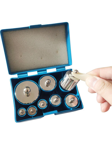 Kit de Pesas de Calibración 1kg JENSWILL con Pinzas y Guantes