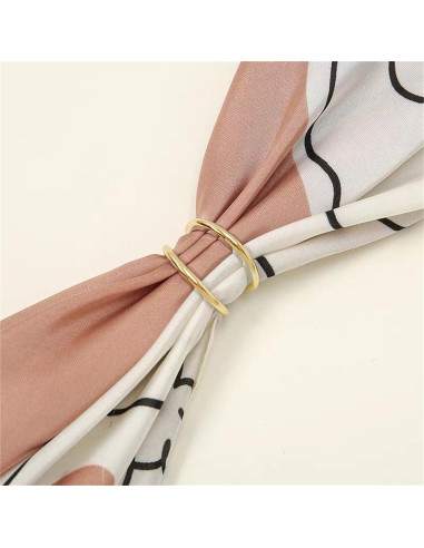 Anillo de Banda Doble Minimalista de Seda para Mujeres