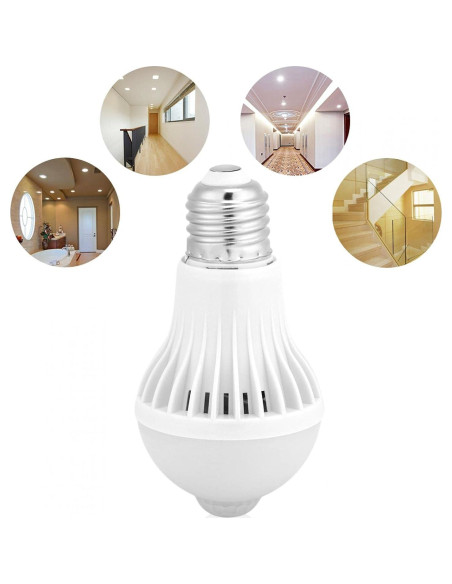 Bombilla LED E27 con Sensor de Movimiento Infrarrojo 7W Bombilla LED E27 con Sensor de Movimiento Infrarrojo 7W