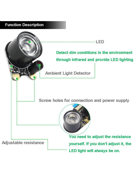 Módulo LED Infrarrojo 3W para Cámara Raspberry Pi - 2 Pcs Módulo LED Infrarrojo 3W para Cámara Raspberry Pi - 2 Pcs