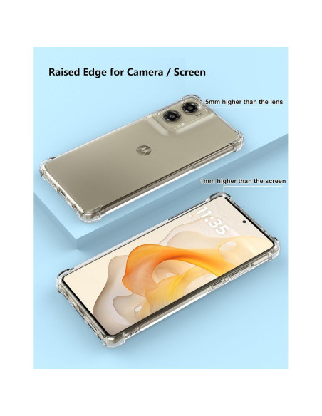 Funda Transparente Motorola Moto G Stylus 5G 2024 + Protector Funda Transparente Motorola Moto G Stylus 5G 2024 + Protector