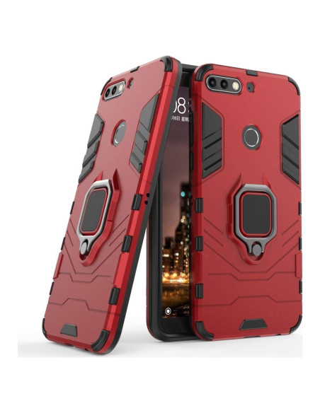 Funda Dura Doble Capa LuluMain para Huawei Y7 Prime 2018 Rojo Funda Dura Doble Capa LuluMain para Huawei Y7 Prime 2018 Rojo