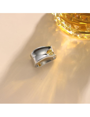 Anillo Broche de Bufanda Dainty Plata para Mujeres - Accesorio Minimalista