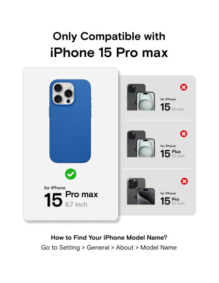 Funda protectora MOFT para iPhone 15 Pro Max Zafiro Funda protectora MOFT para iPhone 15 Pro Max Zafiro
