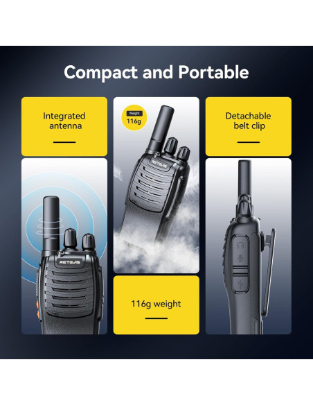 Walkie Talkies Retevis H-777 Portátiles 5 Pack FRS 1000mAh Walkie Talkies Retevis H-777 Portátiles 5 Pack FRS 1000mAh