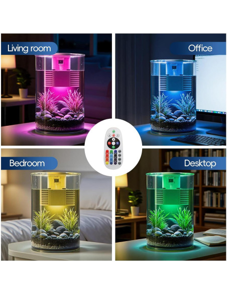 Acuario Inteligente ABESTFISH 11.4L Autolimpiante LED 360 Acuario Inteligente ABESTFISH 11.4L Autolimpiante LED 360