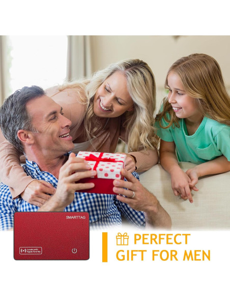 Tarjeta rastreadora Bluetooth Apple Find My - Carbono y Rojo Tarjeta rastreadora Bluetooth Apple Find My - Carbono y Rojo