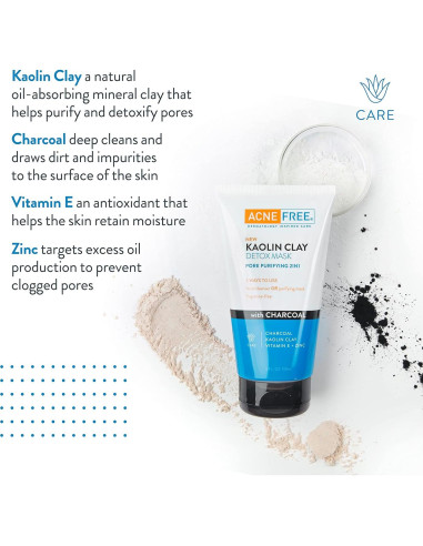 Máscara Detox de Arcilla Kaolin L'Oreal 150 ml para Piel Grasa
