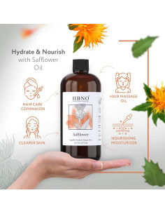 Aceite de Cártamo Orgánico HBNO 475ml - Alto Oleico para Cuidado Personal 2