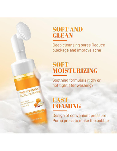 Limpiador Facial Espumoso de Cúrcuma Genérico 168g