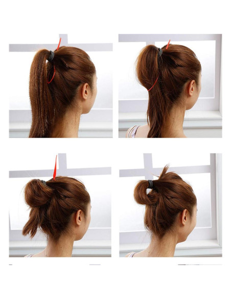 Kit de Accesorios para Cabello iFlyMars - 3 Hacedores Donut, 10 Elásticos, 20 Pasadores Kit de Accesorios para Cabello iFlyMars - 3 Hacedores Donut, 10 Elásticos, 20 Pasadores