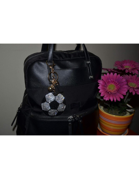 Llavero de Fútbol Brillante Popfizzy para Mujeres - Encanto de Rhinestone Llavero de Fútbol Brillante Popfizzy para Mujeres - Encanto de Rhinestone