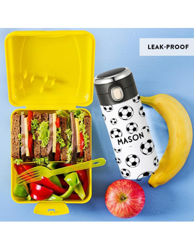 Vaso de Acero Inoxidable Personalizado Andaz Press Fútbol 10oz