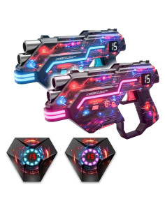 Conjunto Laser Tag CyberNeo con Chaleco LED y Barril Dinámico