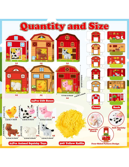 24 Juguetes Squishy Animales de Granja CY2SIDE con Caja Regalo 24 Juguetes Squishy Animales de Granja CY2SIDE con Caja Regalo