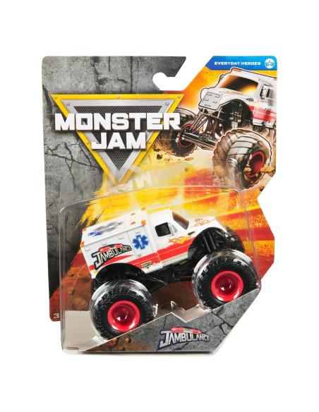 Camión Monstruo Die-Cast Jambulance Monster Jam 1:64 Camión Monstruo Die-Cast Jambulance Monster Jam 1:64