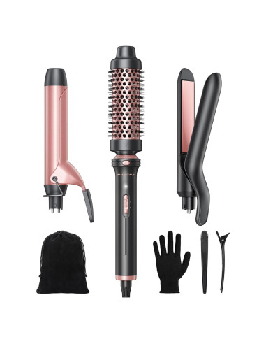 Set Rizador 3 en 1 Wavytalk - Rizador 3.2 cm y Plancha 2.5 cm