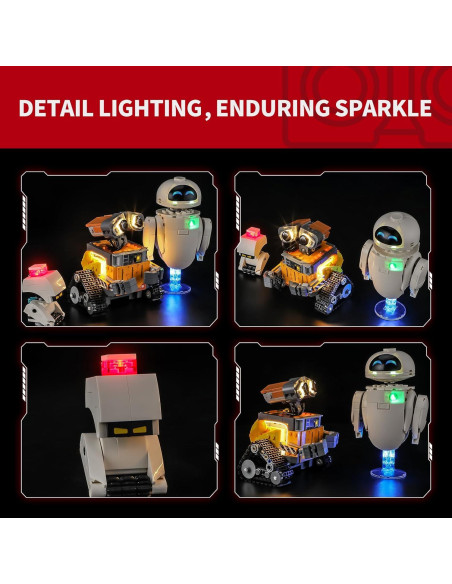 Kit de Luz LED Briksmax para LEGO Disney Wall-E y EVE 43279 Kit de Luz LED Briksmax para LEGO Disney Wall-E y EVE 43279