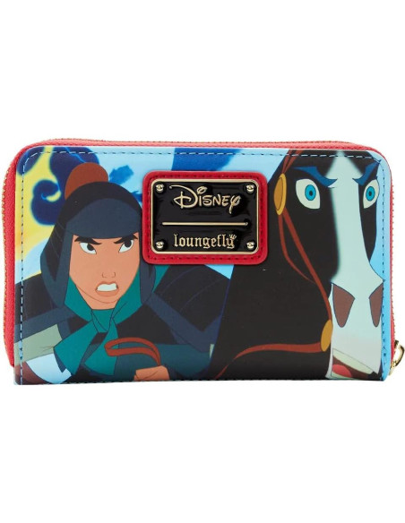 Billetera Loungefly Disney Mulan con Cierre y 4 Ranuras Billetera Loungefly Disney Mulan con Cierre y 4 Ranuras