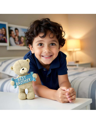 Figura de Oso Mejor Hermano PlentifulHome 9.7 cm Resina
