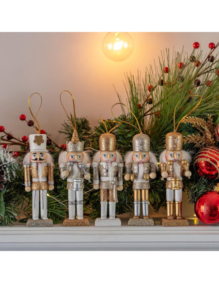 Adorno Colgante Cascanueces Ornativity Set 5 Piezas 12.7 cm Adorno Colgante Cascanueces Ornativity Set 5 Piezas 12.7 cm