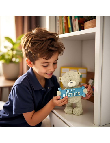 Figura de Oso Mejor Hermano PlentifulHome 9.7 cm Resina