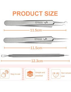 Kit de Pinzas WSYUB para Puntos Negros y Vello Encarnado 2
