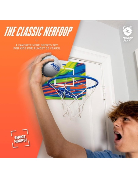 Aro de Baloncesto Mini Nerf Nerfoop - Juego Interior Azul Aro de Baloncesto Mini Nerf Nerfoop - Juego Interior Azul