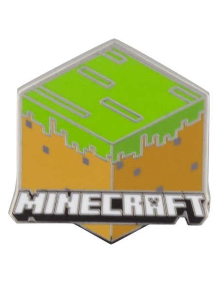 Pin de esmalte Minecraft Bloque de Hierba Monogram Pin de esmalte Minecraft Bloque de Hierba Monogram