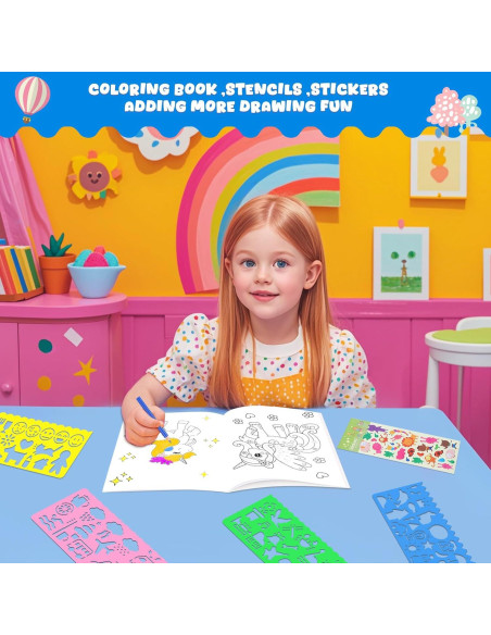 Set de Dibujo y Coloreado Unicornio homicozy para Niños 4-10 Años Set de Dibujo y Coloreado Unicornio homicozy para Niños 4-10 Años