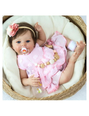 Muñeca Bebé Reborn SCOM 50.8 cm Realista con Accesorios