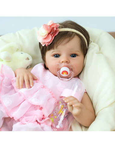 Muñeca Bebé Reborn SCOM 50.8 cm Realista con Accesorios