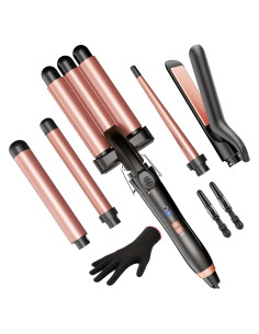 Set de Plancha de Rizar 5 en 1 Kinked - Calentamiento Rápido