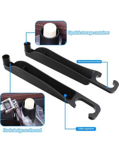 Relleno de Espacio para Asiento de Automóvil Supin - 2 Piezas Negro