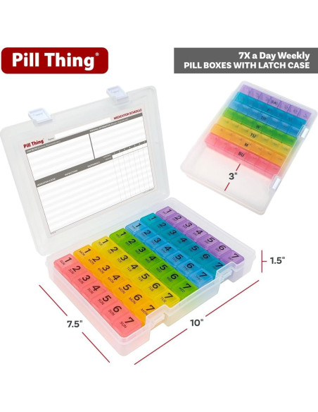 Organizador de Pastillas Semanal Pill Thing 7 Días con App Organizador de Pastillas Semanal Pill Thing 7 Días con App