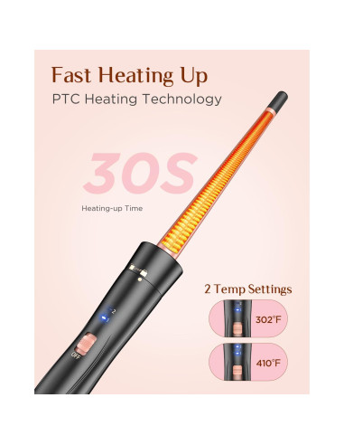 Set de Plancha de Rizar 5 en 1 Kinked - Calentamiento Rápido