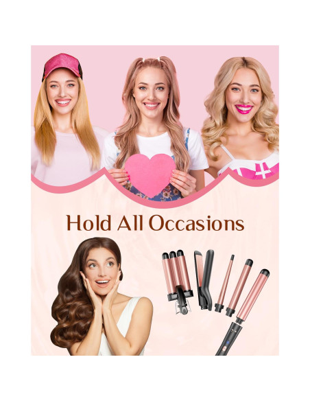 Set de Plancha de Rizar 5 en 1 Kinked - Calentamiento Rápido