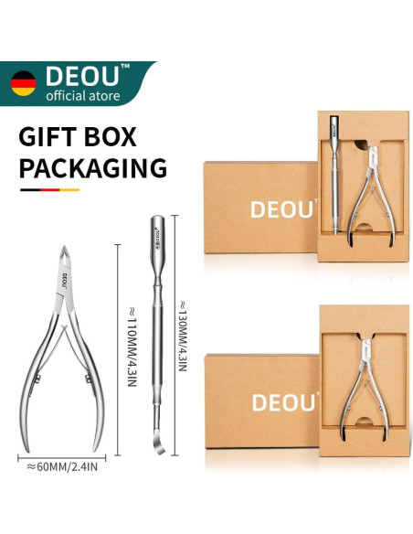 Tijeras de Cutícula DEOU Profesionales de Acero Inoxidable Tijeras de Cutícula DEOU Profesionales de Acero Inoxidable